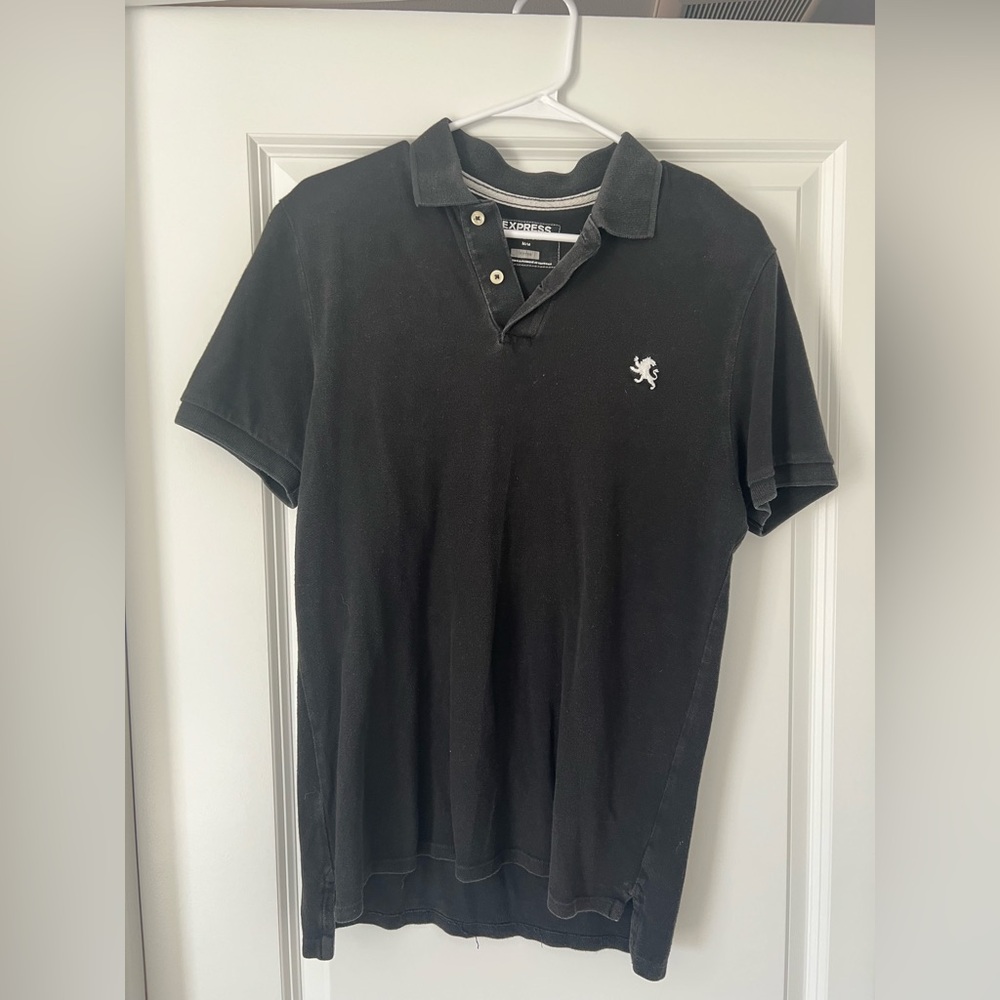 Express fitted polo small black